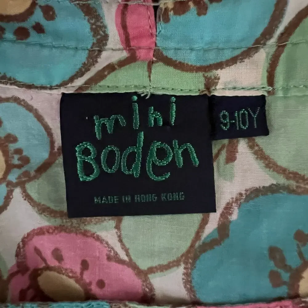 🦄 3/$36 Mini Boden Sundress Girls 9–10 Floral Cotton Drawstring Pockets